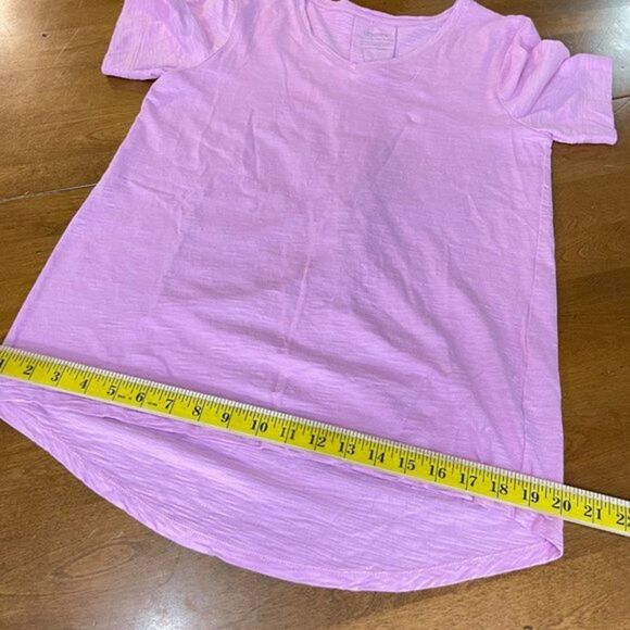 Chico’s Ultimate Tee Women's Purple V Neck Short Sleeve T Shirt Top Sz 0 (Small) - Picture 7 of 9